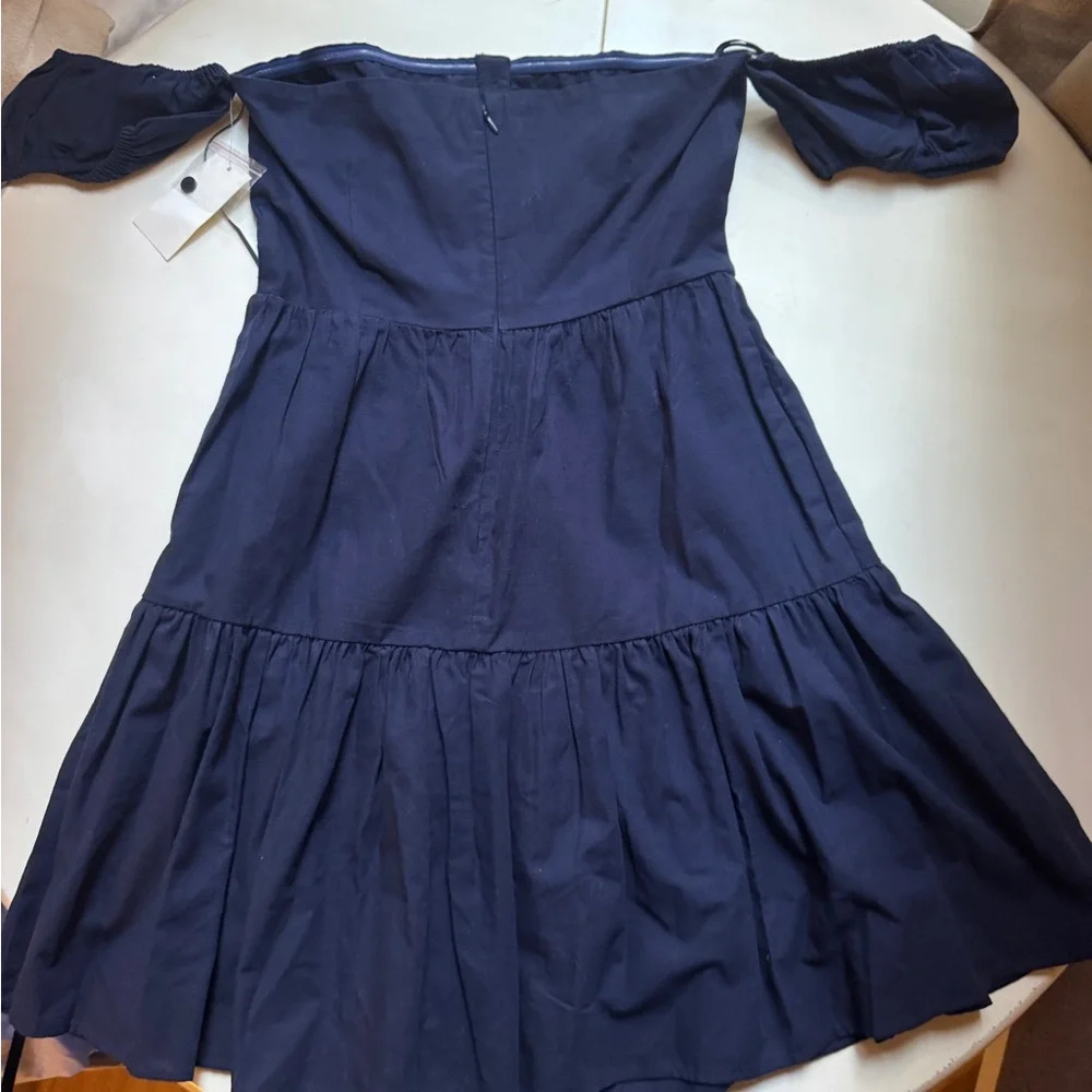 1. State Navy Off-Shoulder Mini Dress - Picture 5 of 6